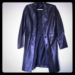 Ann Taylor Leather Trench Coat